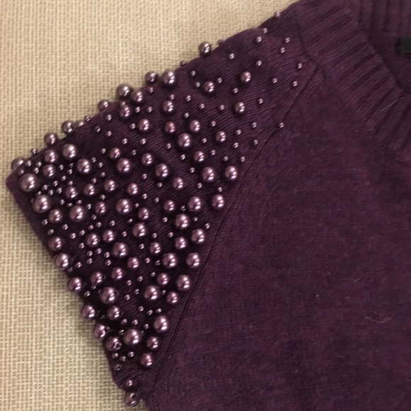 Pink Tartan top with pearls on sleeves, size Sl , like a new - Picture 2 of 6